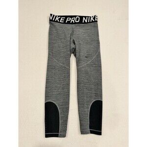 Nike Pro Womens Compression Tights Sz L Crop Athletic‎ Pants A09972-014